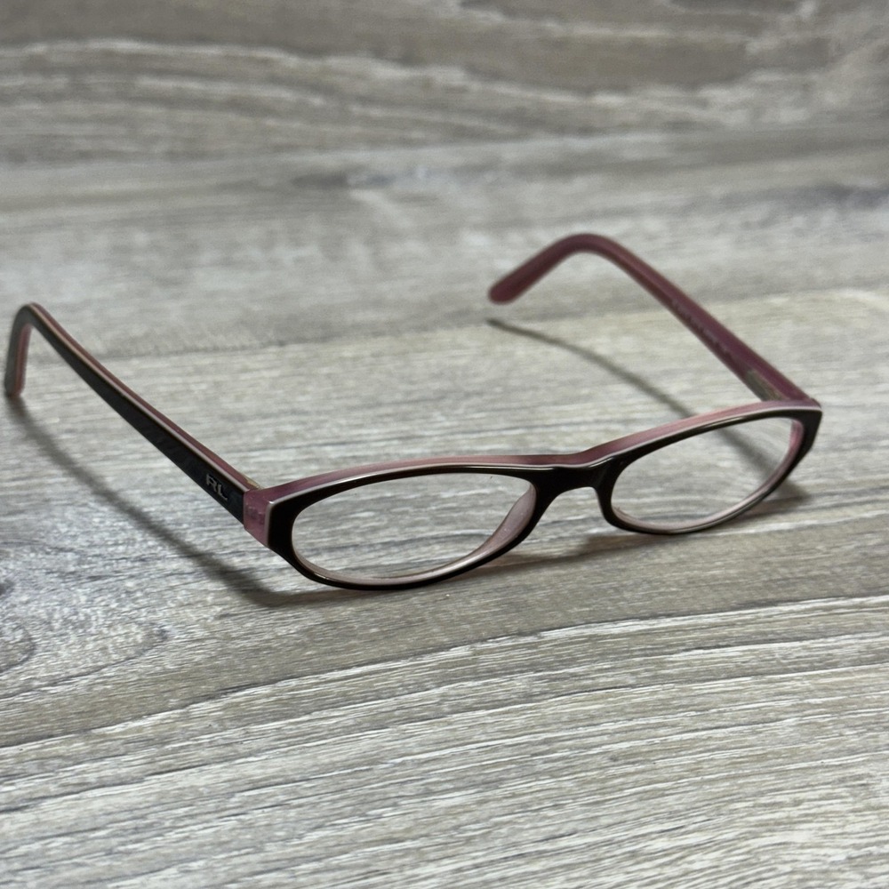 Ralph Lauren RL 6012 Eyeglass Frames Womens 48-16-135 Pink Black Made in Italy
